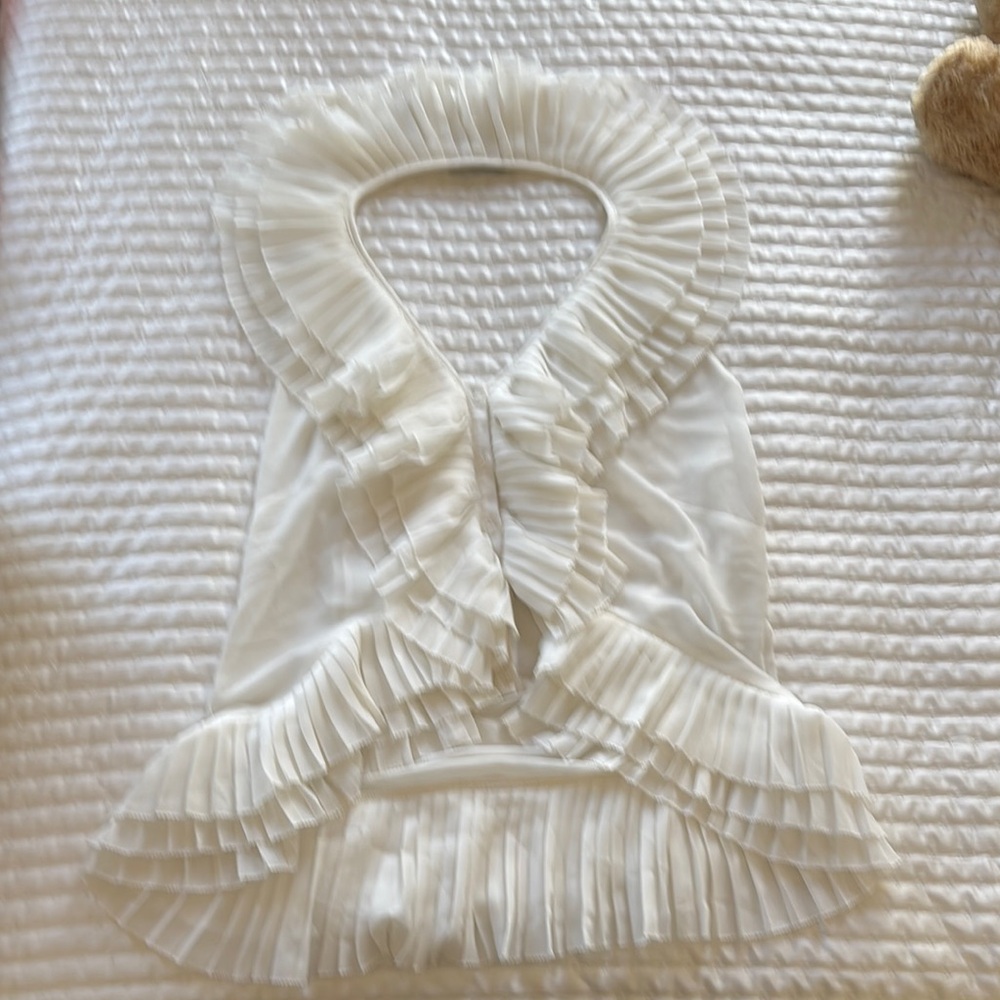 Elegant White Ruffled top